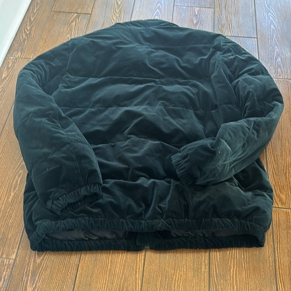 DKNY Quilted Velvet Ultra Soft Puffer Jacket Coat Hunter Green Men's Size XL - Picture 5 of 6
